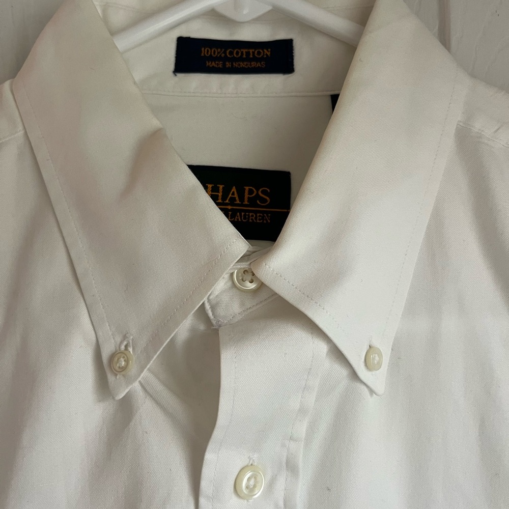 Ralph Lauren Chaps Polo Crest button down shirt size 16 1/2, 34/35